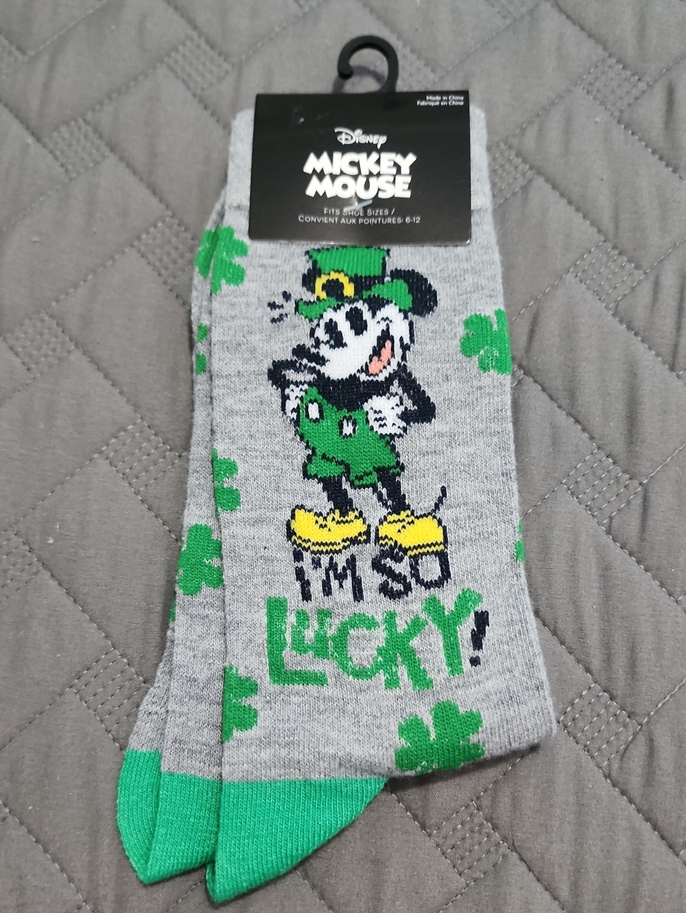 0Disney Mickey Mouse - I'm So  Lucky Socks